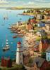 Bullglesup 1000-Piece Puzzle for Adults, Port Town, with Poster, Perfect Fit, Back Text, Dust-Free, Gift for Seniors (70 X 50cm)
