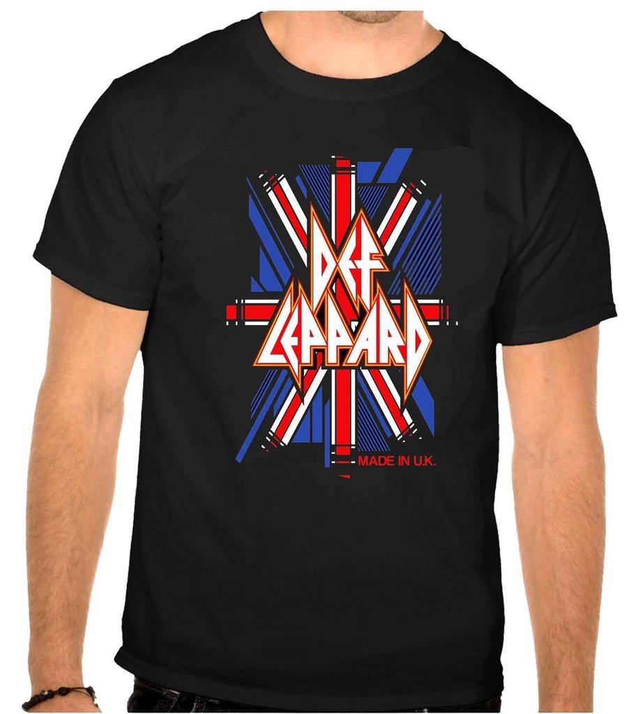 Черная футболка с логотипом рок-группы Def Leppard -1323-