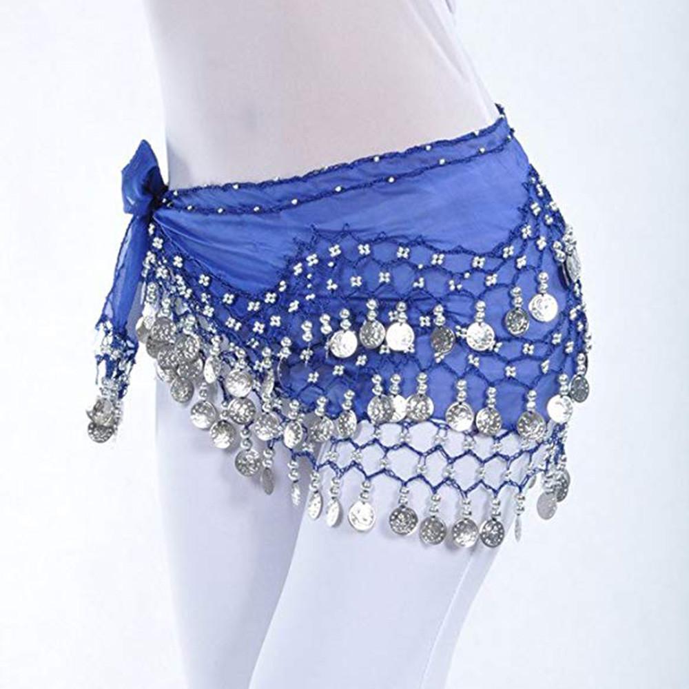 Hip Wrap Dance Belly Scarf Belt Tribal Sash Skirt 128 Coins