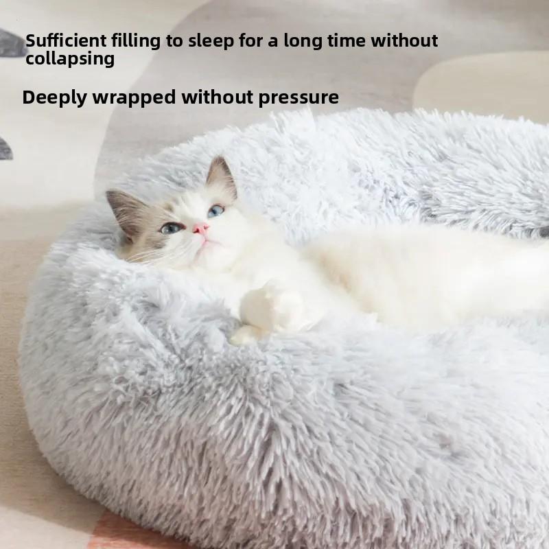 Winter Warm Cat Nest Soft Plush Pet Bed for Small Dogs and Cats Four Seasons Universal Comfortable Sleeping Mat