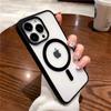 Colorful Transparent For Magsafe Magnetic Wireless Charging Case for iPhone 16 15 14 13 12 11 Pro Max Mini X Xs XR Hard Acrylic Cover