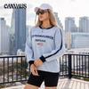 Women's Long Sleeve Pullover  Autumn Fashion Loose Printed Sweatshirt