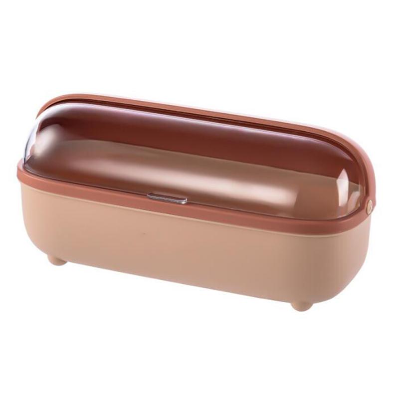 Прозрачный пыленепроницаемый кухонный ящик для хранения с 4 отделениями, ящик для приправ, полое дно