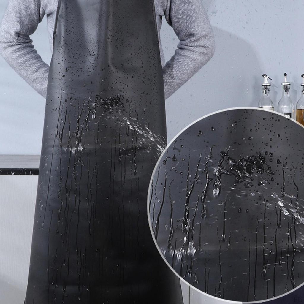 Heavy Duty Waterproof Apron, Oil Resistant Lightweight Wear Industrial Apron for