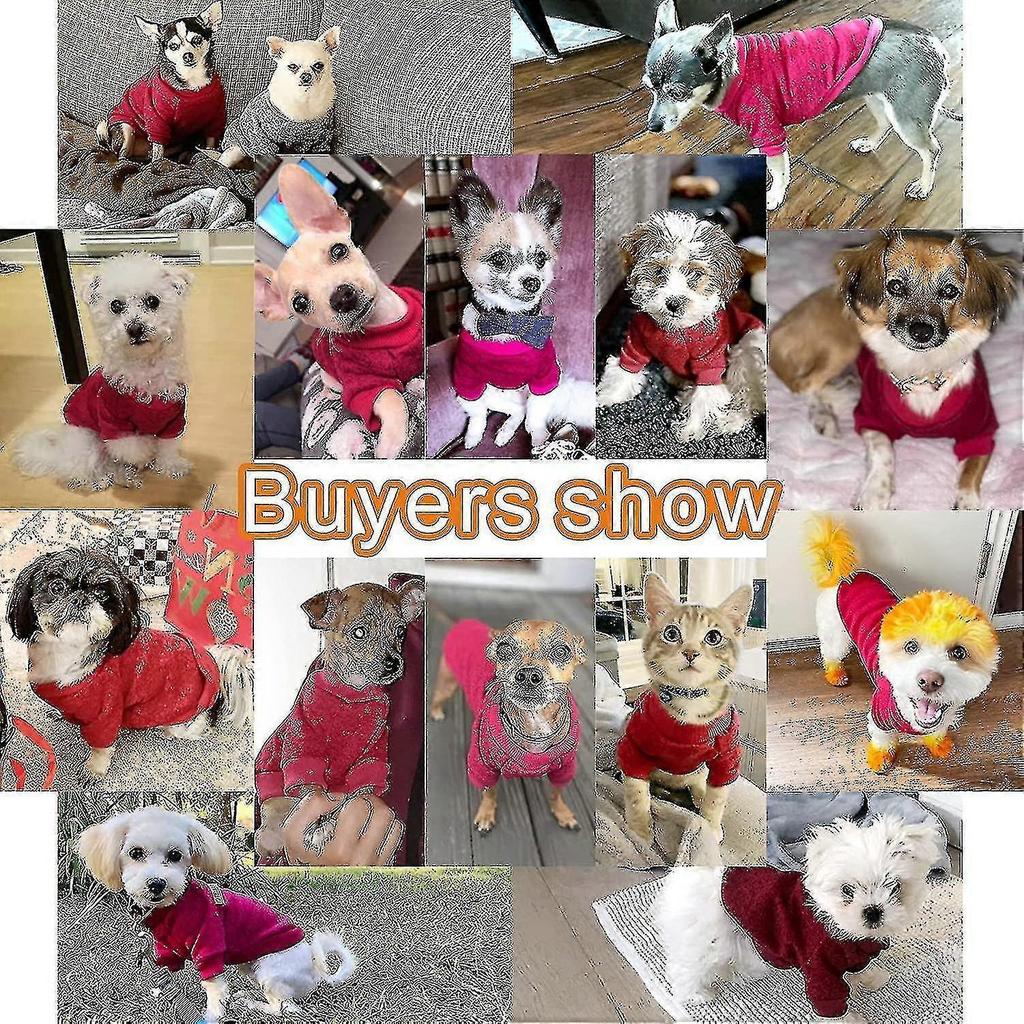 Pet Dog Clothes Knitwear Dog Sweater Soft Thickening Warm Pup Dogs Shirt Winter (wine Red, S)