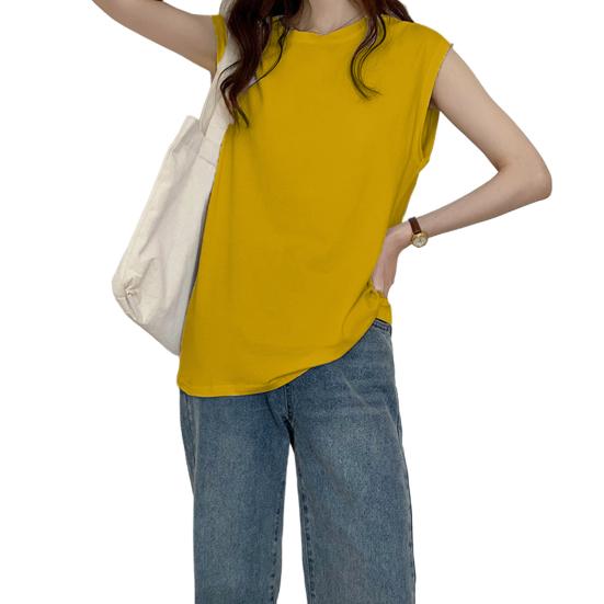 Женская летняя футболка с круглым вырезом и короткими рукавами, однотонная футболка