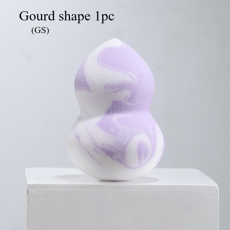 1Pc Makeup Sponge Beauty Egg Gradient Color Soft Double-sided Wet and Dual-use Fit Without Eating Powder