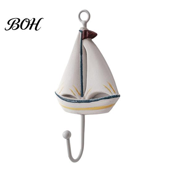 Wall Hooks for Clothes Wooden Hook, Mediterranean Style Decorative Coat Sturdy Hook Durable Hanger Home Decor Keys Umbrellas Scarves