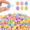 80/160 Pcs Colorful Easter Eggs Glitter Foam Bird Pigeon Happy Easter Party Home Decoration Kids Gift Basket Filler DIY Crafts
