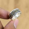 Natural No Stone Gemstone Spinner Ring Size 8.75 925 Sterling Silver Jewelry