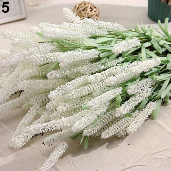 Букет из 12 головок, искусственная лаванда, поддельные садовые растения, цветы, сделай сам, домашний декор
