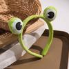 Милая эластичная коралловая флисовая забавная лягушка повязка на голову для умывания волос уход за кожей головы повязка на голову для макияжа