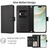 Кожаный кошелек-книжка для Nokia C01 Plus C30 C10 C20 C300 C02 C32 C12 X30 X20 X10 G21 G11 G20 G10 G400 G42 G22 из ПУ с 9 отделениями для карт и ремешком на запястье