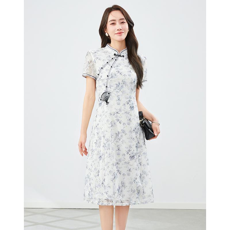 New Chinese style improved qipao high-end slimming dress