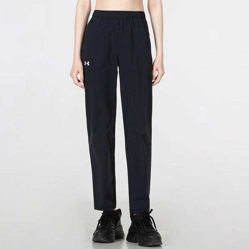 Under Armour Однотонные прямые тренировочные брюки женские, черные 22500710-001