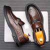 Модная кожаная обувь для мужчин, повседневная обувь из натуральной кожи, модная деловая обувь Оксфорды, дизайнерская рабочая обувь высокого качества