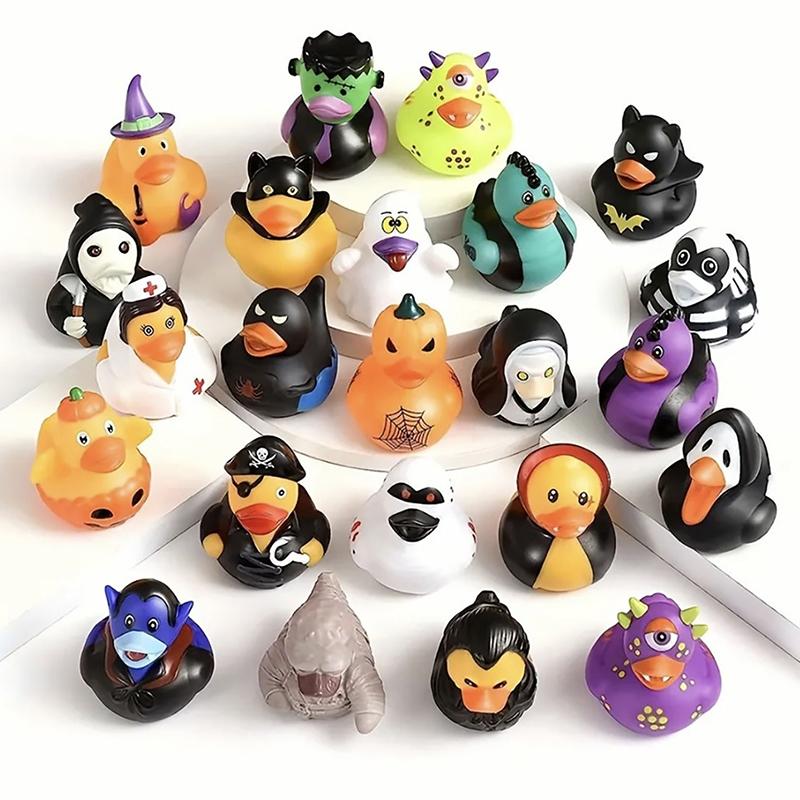 5 шт. резиновых уток на Хэллоуин оптом, утки, украшение для автомобиля, наполнитель для сумки с подарками на Хэллоуин, подарки на вечеринку, игрушки