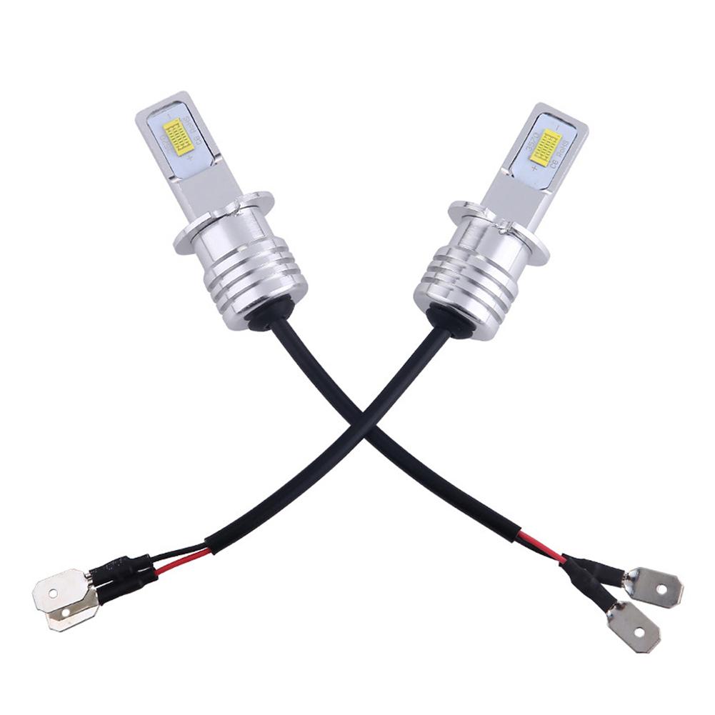 Пара 80 Вт H3 Автомобильная фара 3570 2SMD Светодиодная лампа Головная фара 4000 лм Светодиодные чипы Противотуманная лампа 6000K Белый Синий Желтый DC12V 24V