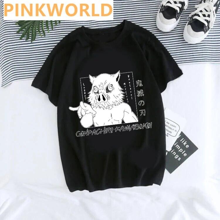 Japanese Anime Cartoon Funny Fashioin WoUnisex T-shirt Print Ladies T-shirt Casual Basis O-collar Black Shirt Short Sleeve Tshirt