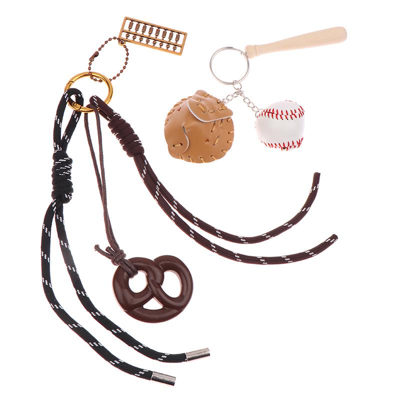Брелок для ключей Ins Braided Rope Baseball, креативный спортивный брелок, модный брелок для ключей из плетеной веревки, подвеска для сумки для девочек, аксессуары для ключей