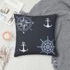 Nautical Compass Captain Anchor Boat Square Pillowcase Pillow Cover Cushion Throw Pillow For Home Sofa Living Room