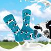 1 Pair Of Men's Novelty Cartoon Milk Cow Pattern , Breathable Comfy Casual Unisex Socks For Daily