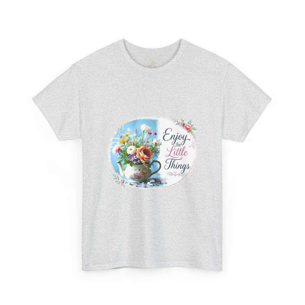 Enjoy The Little Things T-Shirt | Floral Bouquet Cottagecore Graphic Tee