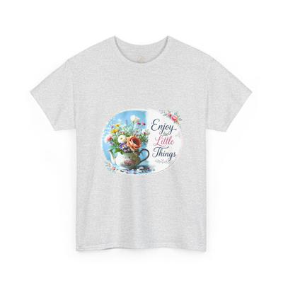 Enjoy The Little Things T-Shirt | Floral Bouquet Cottagecore Graphic Tee
