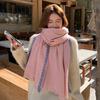 Autumn and Winter High-end Scarf Sweet Simple Shawl Warm Thickened Scarf Women