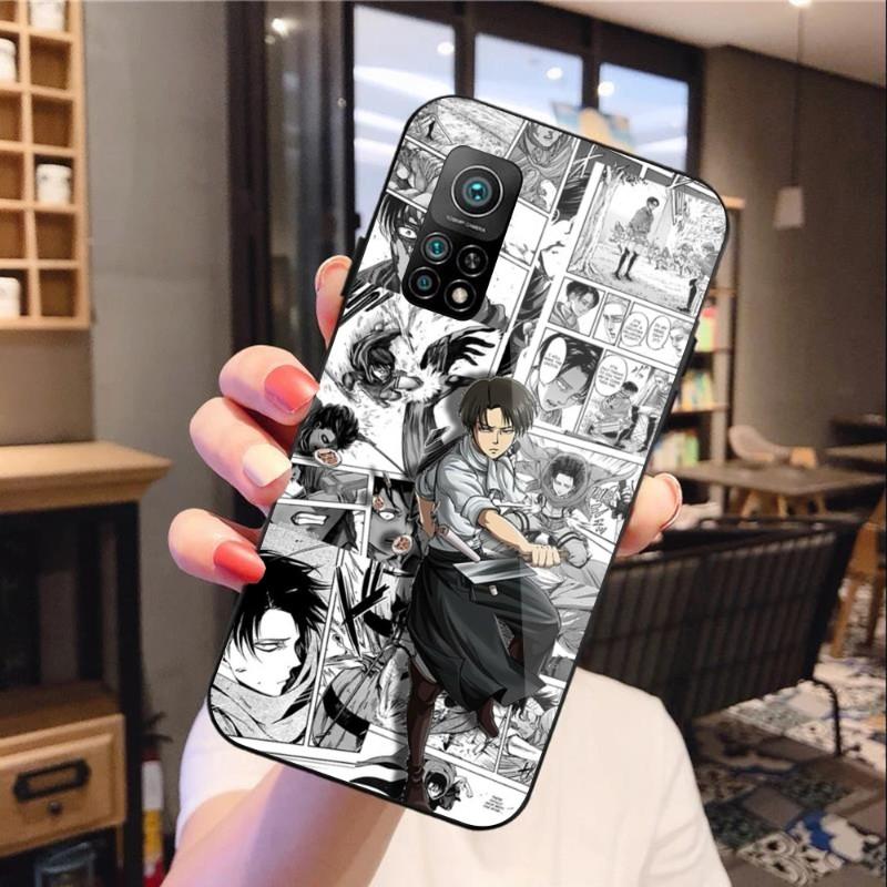 Чехол для телефона с аниме «Атака Титанов» для Xiaomi 12 11T 10 9 Redmi Note 11 10 10S Pro Redmi 9 9A 8, черный стеклянный чехол для телефона из поликарбоната