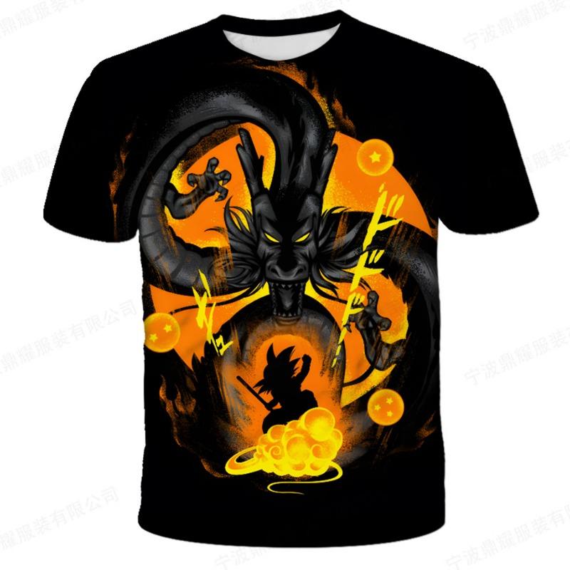 2025 Новая Модная 3D Футболка Dragon Ball Летняя С Коротким Рукавом С Круглым Вырезом Goku Vegeta Мужская Повседневная Футболка Мальчик Дети Взрослые Топы Одежда