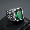 Модное мужское кольцо из нержавеющей стали в стиле ретро с геометрическим рисунком, мужские ювелирные изделия с кристаллами, подарок высокого качества для парня