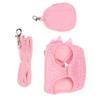 Soft Texture Dog Harness Solid Pink Sturdy Strap Dog Leash Set Flexible Strap Skin Friendly Cat Leash Set Daily Walking