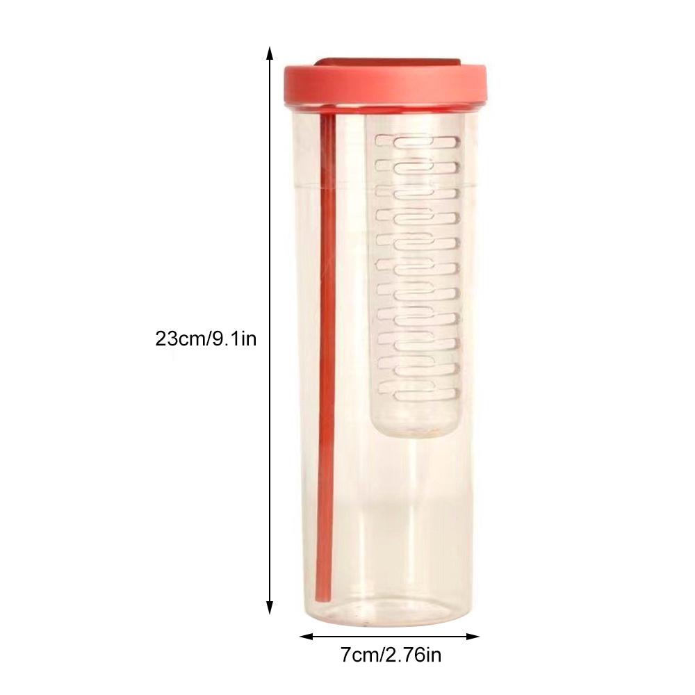 Creative Juice Cup Fruits Filter Water Bottle Plastic Outdoor Water Cup Travel Sport School Water Bottle with Straw Drinkware