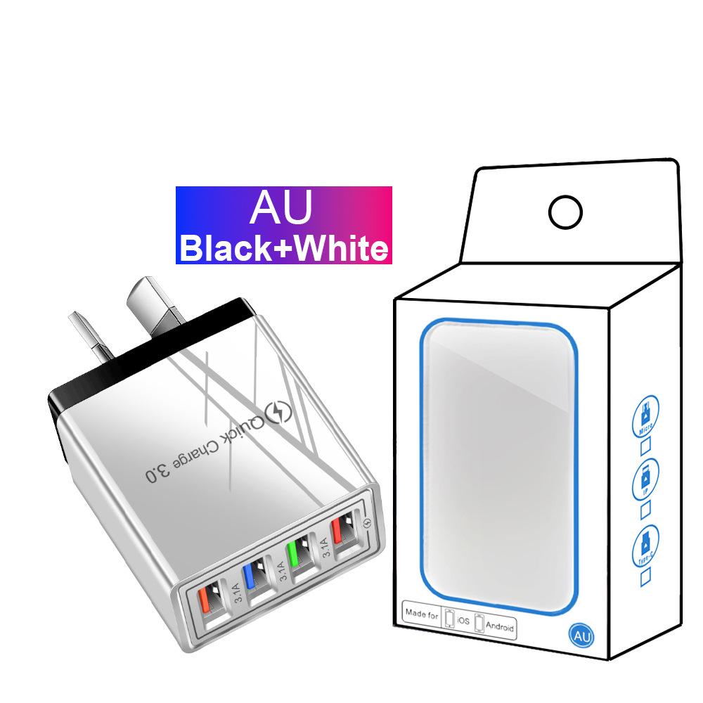 4-Port USB Power Adapter 5V 3A Multi-Port Charger for Mobile Phones