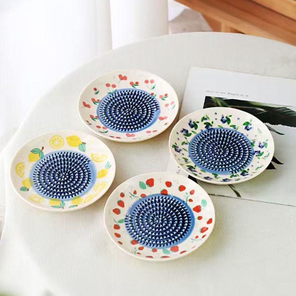 Manual Ceramic Ginger Grinding Dish Supplementary Food Grinding Plate Carrots