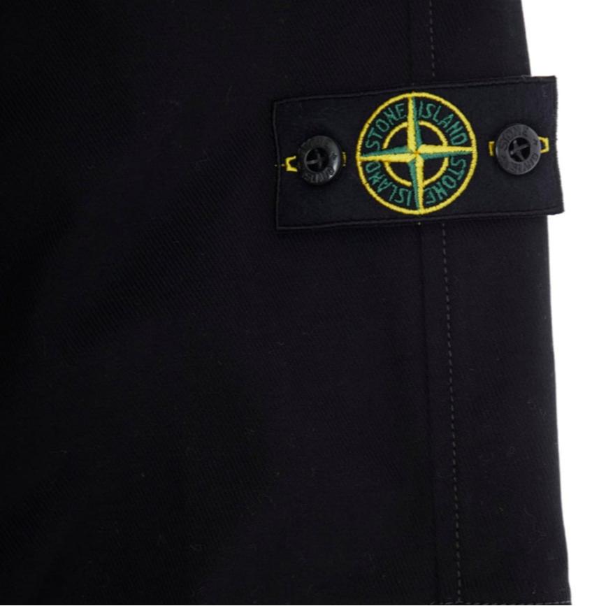 STONE ISLAND Детские эластичные брюки с манжетами и логотипом Детские штаны Черный 811630514-V0029