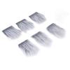 18 PCS Precut Gnome Beard Fluffy Gray Costume Braid Beard with Wood Balls for DIY Crafts Ornaments