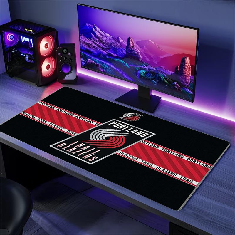 Portland Trailblazers Color Mouse Pad Large Gaming Table Cushion Non-slip Laptop Tablet Big Mousepad XXL Mat Mini PC Playmat With Lock edge