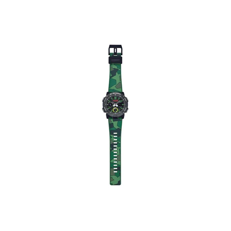 Casio G-Shock X Gorillaz Collaboration Military Green Camouflage Sports 200M Waterproof Shock Resistant Quartz Movement Resin Strap GA-2000GZ-3APR
