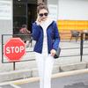 Winter Women Jacket Hooded Zip-up Long Sleeves Thick Plush Lined Solid Color
