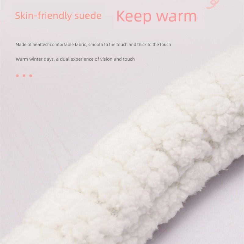 Car Steering Wheel Cover Winter Plush Cute New Style Warm Non-Slip Wear-Resistant High-End Round Steering Wheel Cover Decoration