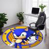 1 шт. Круглый ковер Sonic Adventure для офиса, коврик для помещений, подходит для офиса, под офисные стулья, спальни, гостиной, домашнего декора, декора комнаты