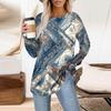 Womens Oversized Sweatshirt Graphic Sweater Long Sleeve Drop Shoulder Round Shirt Tops Vintage Clothes
