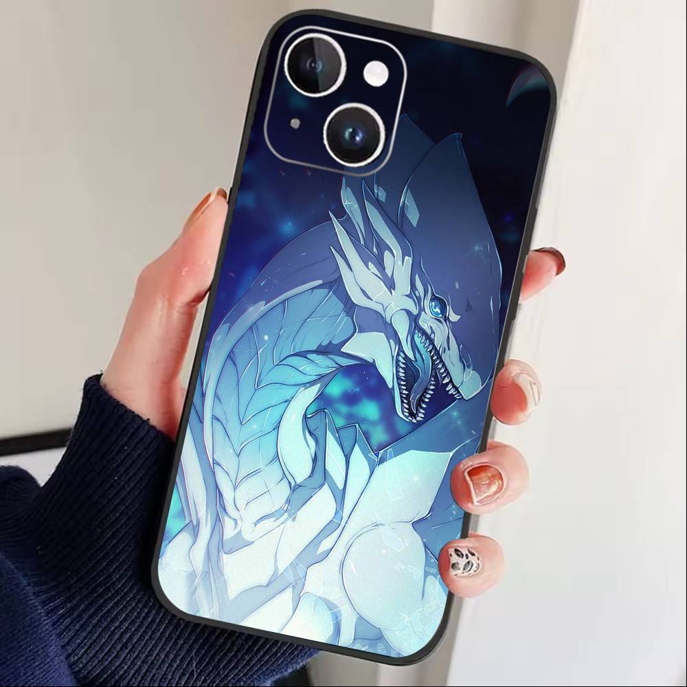 Blue-Eyes White Dragon Phone Case For iPhone 17 16 15 14 13 12 Max Plus Silicone Black Cover