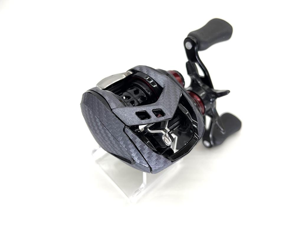 CUSTOM YOROI 21 Gekkabijin AIRTW Custom Scratch Baitcasting Reel Customization SEAT.JP Decal, Protection, (Silver, Left-Handed)