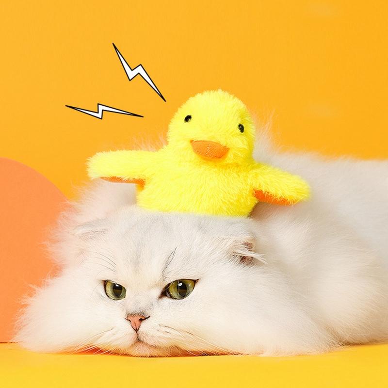 Электрическая утка Кошки Игрушка Большая Собака Кошки Игрушка Утка Желтая Утка Котёнок Утка Игрушка