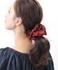 Kobe Vingtaine Satin Scrunchie Hair Hair Red Clip, Accessory, HS-6-RE,