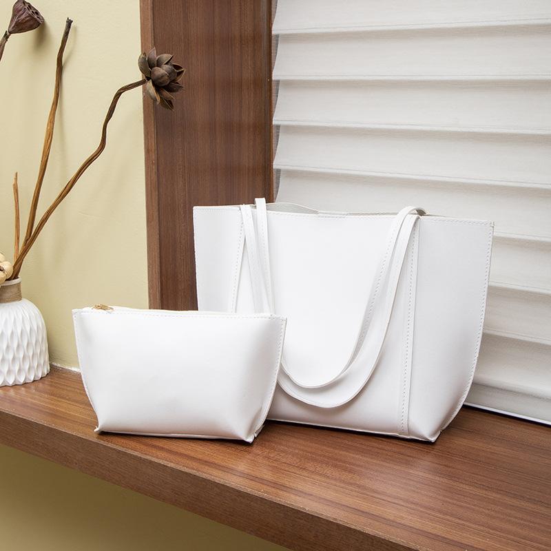 Women's Bag Solid Color New Jane Tote Large Bag Casual Mother and Child Shoulder Handbag One Piece