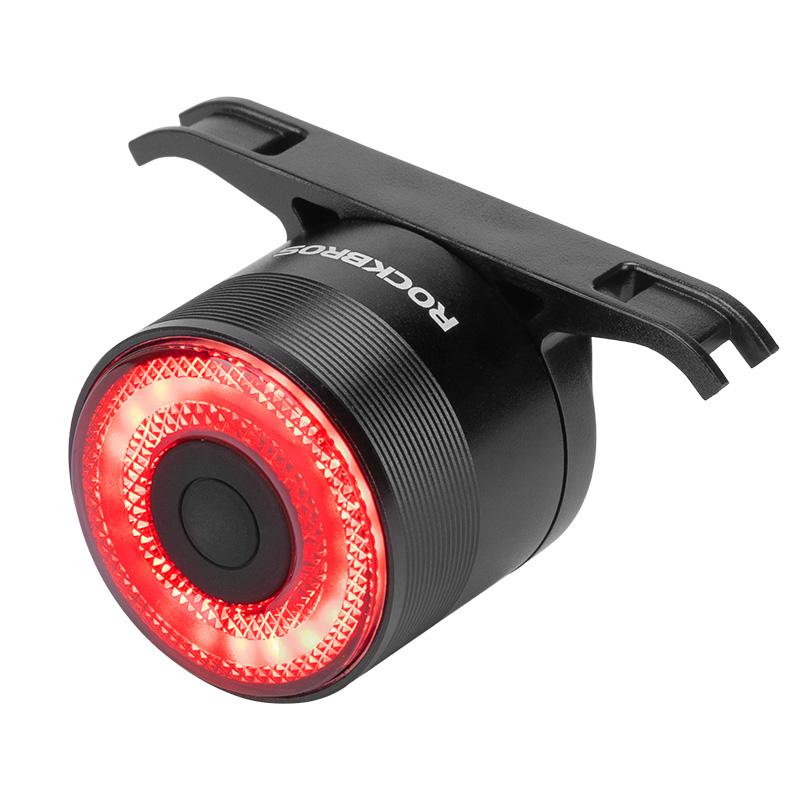 Red rear bicycle lamp, STOP system, four operating modes